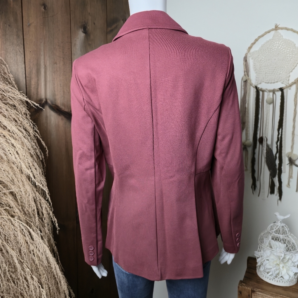 NWT Torrid Chelsea Studio Luxe Ponte Blazer Stretchy Maroon Tailored Fit - Picture 5 of 15